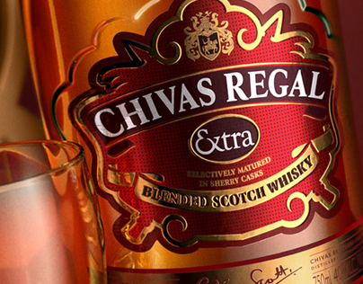 3D bottle of Chivas Regal Extra