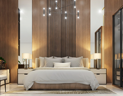 Modern Bedroom With Wood Finishes