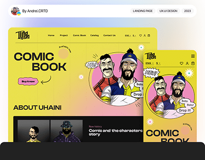 Comic book | Landing page design | 2023