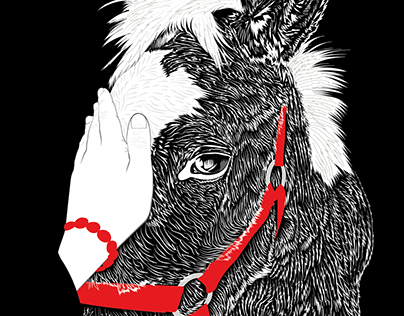 Free Horse Portrait Design Black & White