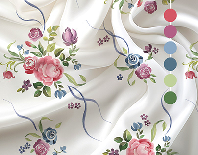 HEIDI CAREY. Watercolor pattern. Textile design.