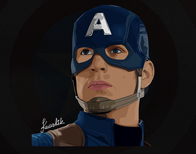 Captain America Vector Portrait