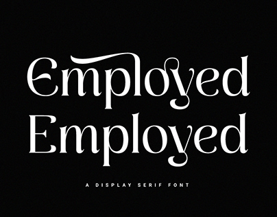 Employed - A Display Serif Font