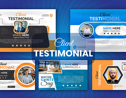 Client testimonial design, Client Review design