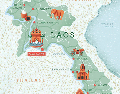 Map Illustration: Laos