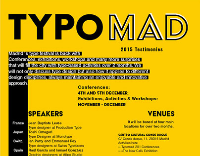 Poster Design - TypoMad festival Madrid