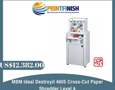MBM Ideal Destroyit 4605 Cross-Cut Paper Shredder Level
