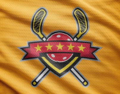 Floorball sports team logo