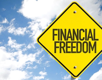 “Financial Freedom” road sign