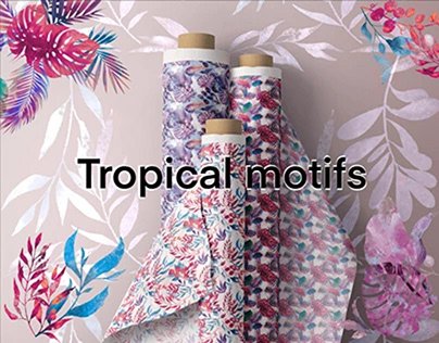 Tropical motifs - flower patterns