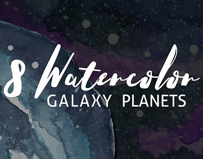 Watercolor Galaxy Planets