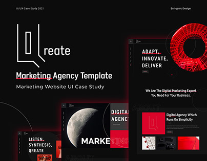 Qreate Creative Agency Web UI Design Kit