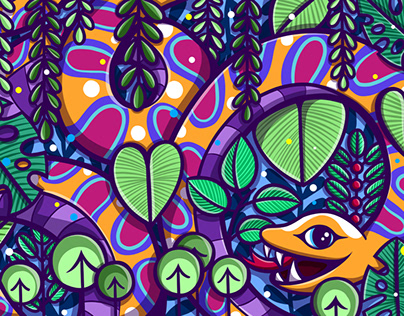 Snake Illustration using Adobe Fresco