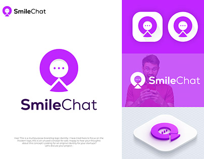 Smile Chat logo | Chat App Logo