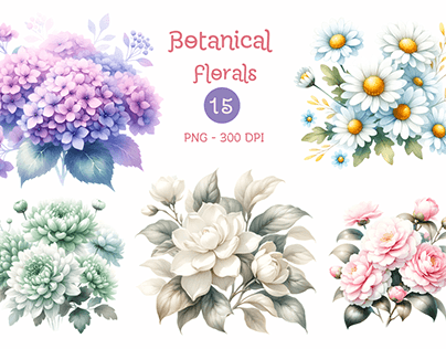 Watercolor Botanical Florals
