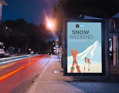 Graphic design, ski, winter graphics
