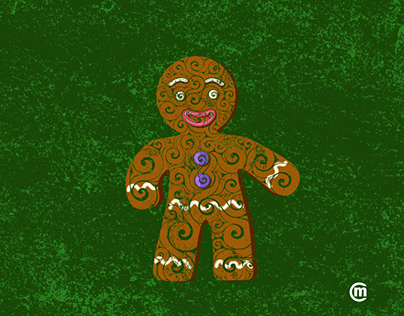Swirly Gingerbread Man