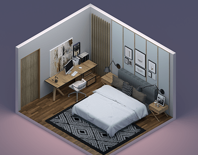 Bedroom Isometric View