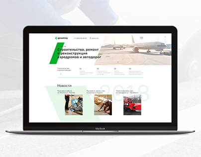 Web-site UI for construction company Grosstroy