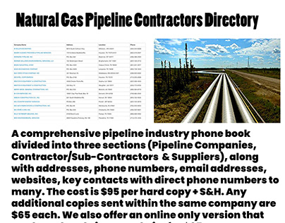 Natural Gas Pipeline Contractors Directory