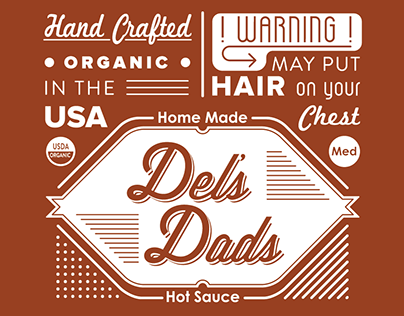 Del's Dad's Hot Sauce: Packaging