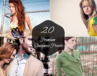 20 Premium Sharpness Presets Photography Editing