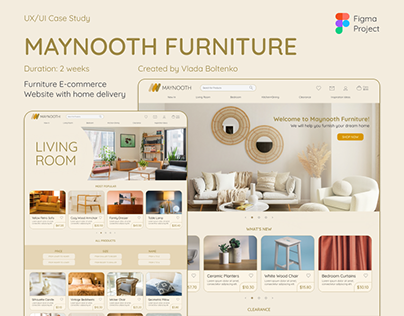 Project thumbnail - Maynooth Furniture Website - UX/UI Design
