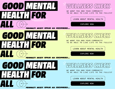 Tetradic Colour Scheme, Mental Health Banners