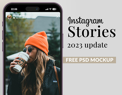FREE Instagram Stories PSD Mockup 2023
