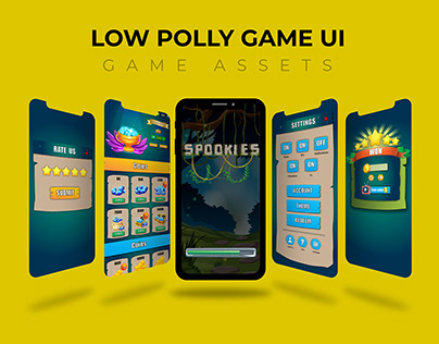 Low Poly game UI Assests