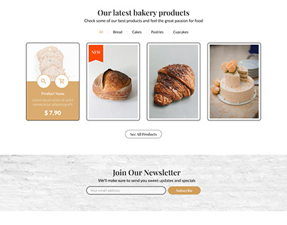 A Bakery Website Homepage UI/UX Template