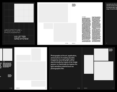 US Letter Photography Grid System for InDesign