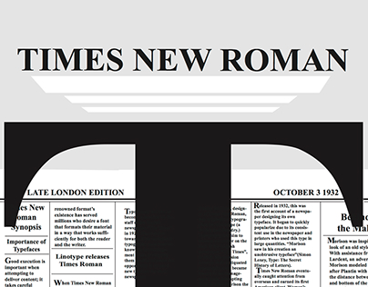 Times New Roman Typeface Poster