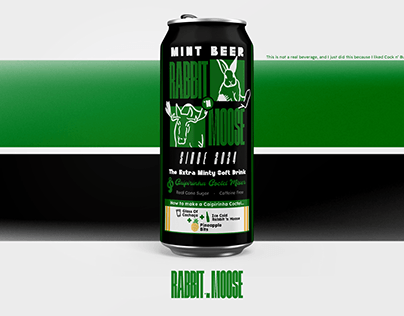 RABBIT 'N MOOSE Beer Can | Design Mockup (Cock 'n Bull)