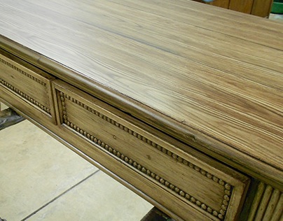 Wood Grain Faux Finished Table