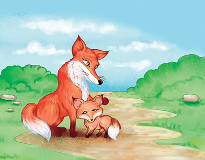 The red fox and the badger