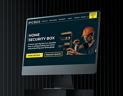 A HOME PAGE DESIGN FOR HOME SECURITY BUSINESS BRAND