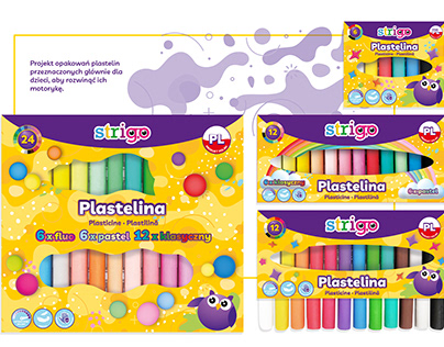 Projekty opakowań plastelin i farb dla dzieci