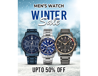 Winter Sale Men's Watch Banner