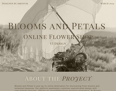 "Blooms and Petals" Flower Shop UI/UX Design