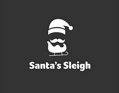 Modern Santa's Sleigh Logo Design For Sale