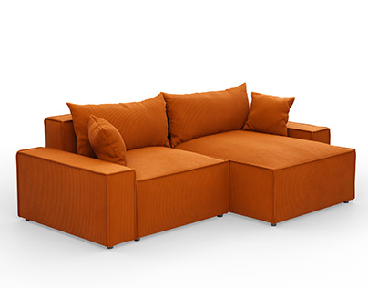 3D packshots of sofa - 3d modelling