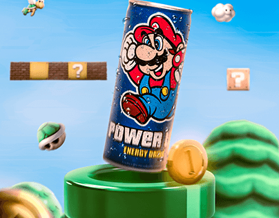 Super Mario Power Up Energy Drink