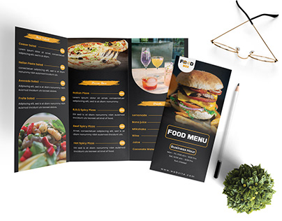 Tri-fold Brochure Design for Restaurant