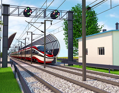 Fast Train Concept Promo 3D Animation