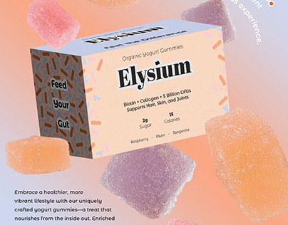 Elysium Packaging Design and Product Poster