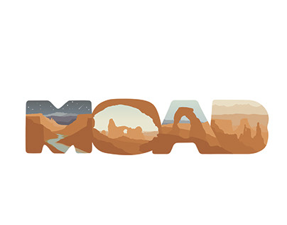 Moab Utah landscape illustration