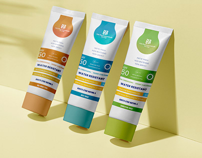 Sunscreen label Design