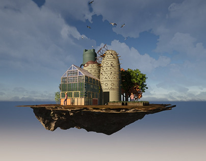 Project thumbnail - Pigeon tower Green house (flying island)