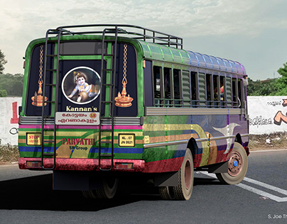 Old Bus Kerala - 3D Model